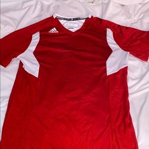 Adidas Red Short Sleeve Shirt